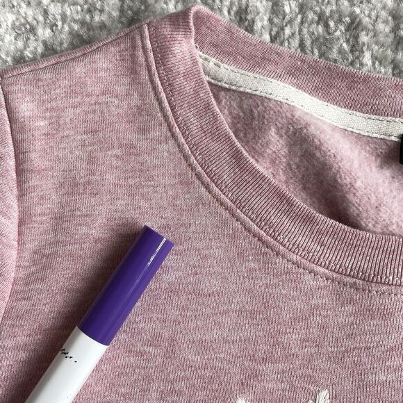 Talbots Pullover Sweatshirt Sweater Top Women Size XS Mauve Pink Snowflakes - Picture 6 of 12